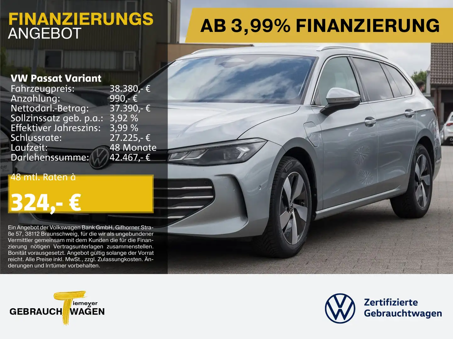Volkswagen Passat Variant 1.5 eHybrid BUSINESS AHK KAMERA L Silber - 1
