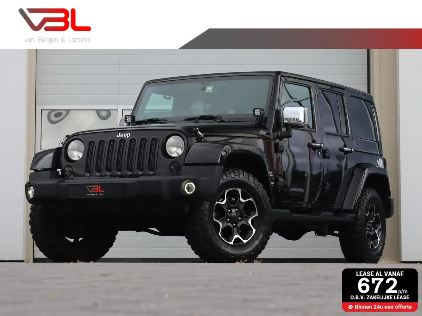 Jeep Wrangler Unlimited 3.6 284PK Sahara Cabrio Zwart - 1