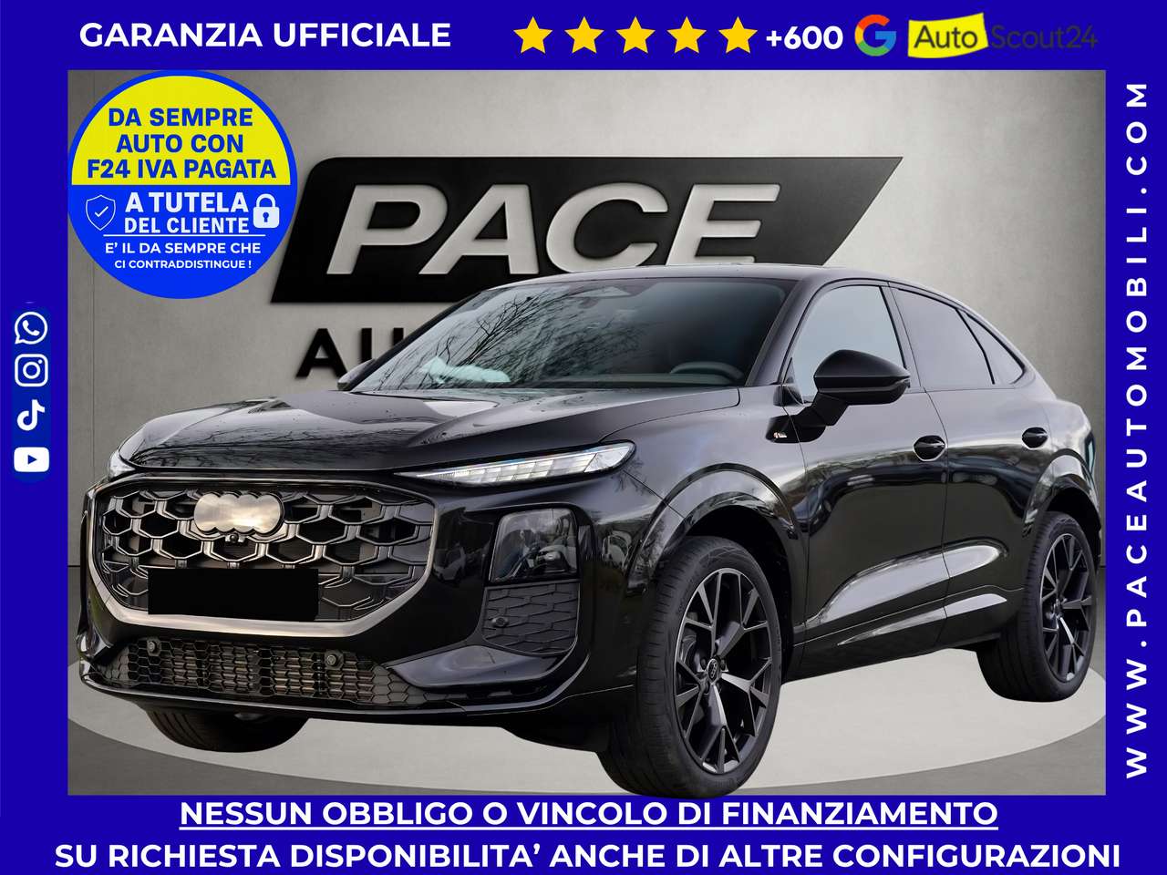 Audi Q3 2.0 TFSI SLINE S-LINE S LINE TETTO 20" KAMERA ACC BLACK PACK