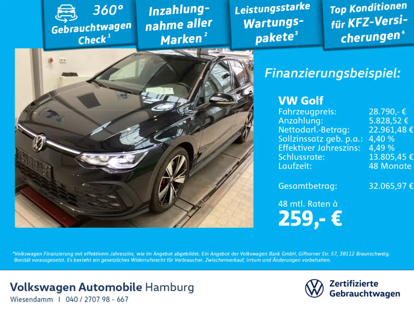 Volkswagen Golf GTE VIII 1.4 eHybrid DSG GTE AHK Kamera LED Schwarz - 1
