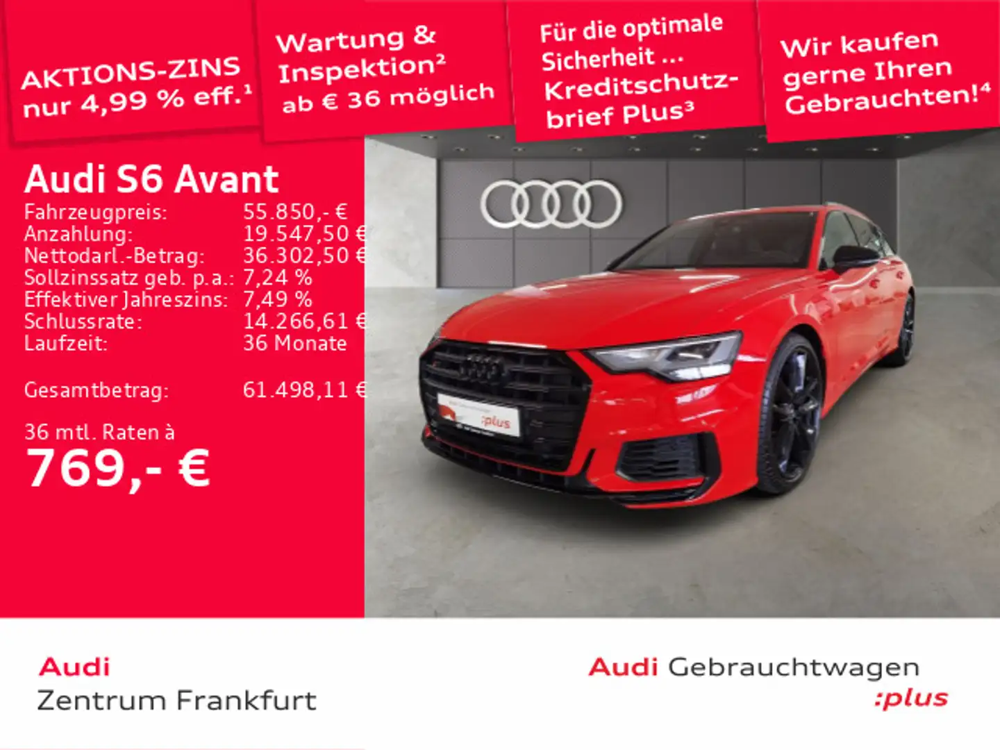 Audi S6 tiptronic LED Luft AHK B&O Rot - 1