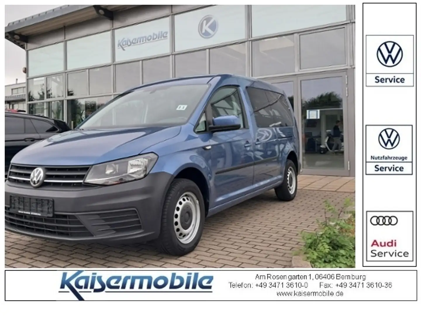 Volkswagen Caddy 1.0 TSI Trendline BMT KLIMA Blau - 1