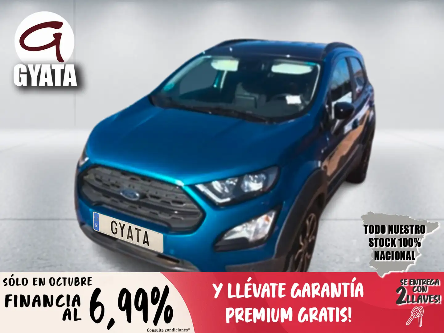 Ford EcoSport 1.0 EcoBoost ST Line 125 Blau - 1
