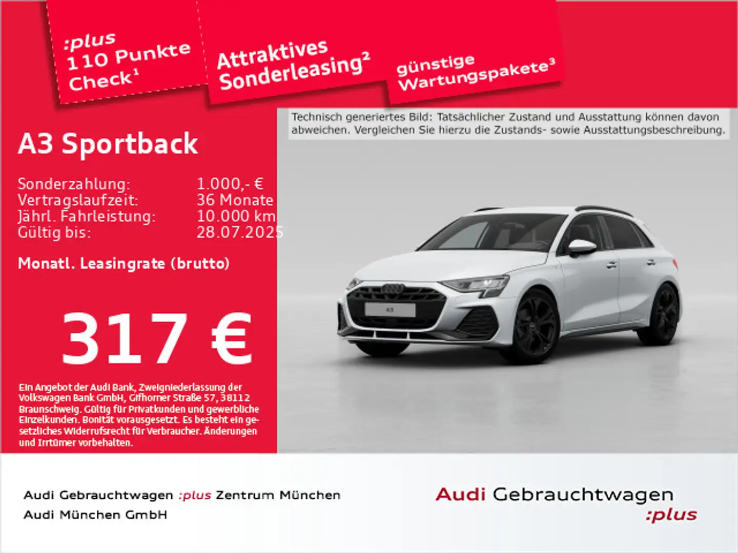 Audi A3 35 TFSI S tronic S line AHK/HuD/Vir Weiß - 1