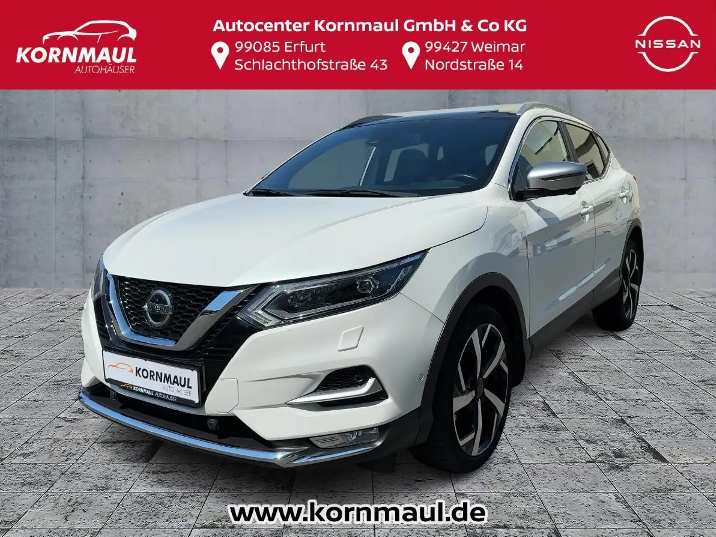 Nissan Qashqai 1.3DIG-T 159PS Tekna+ LEDER+PANORAMADACH Blanc - 1
