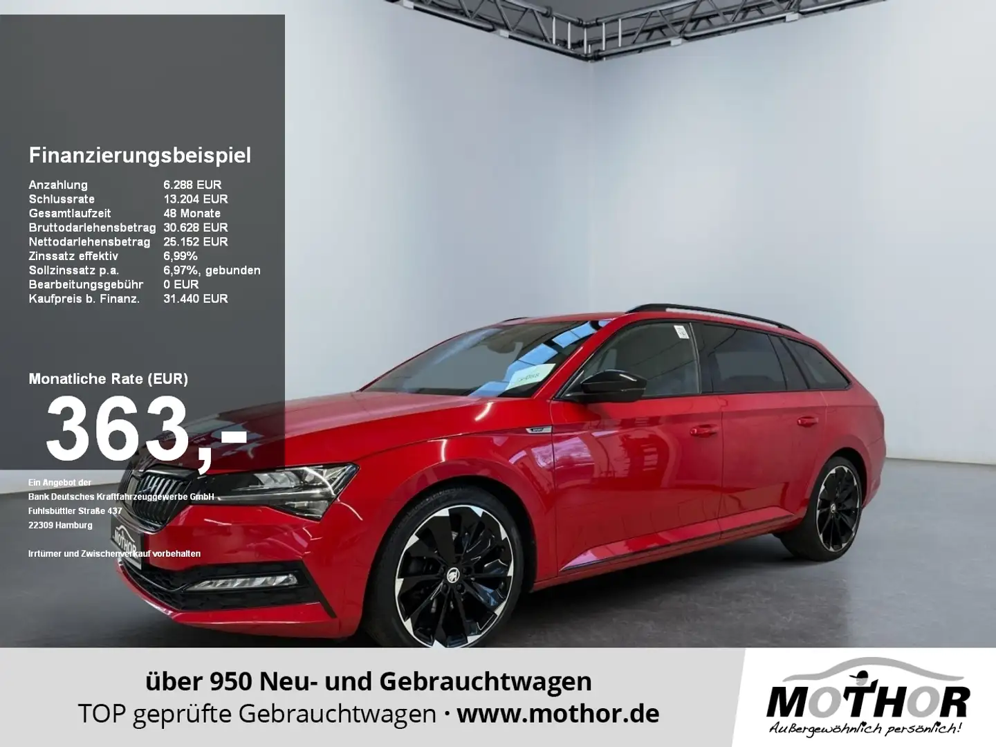 Skoda Superb Combi Sportline 2.0 TSI DSG el. Heckklappe Rot - 1