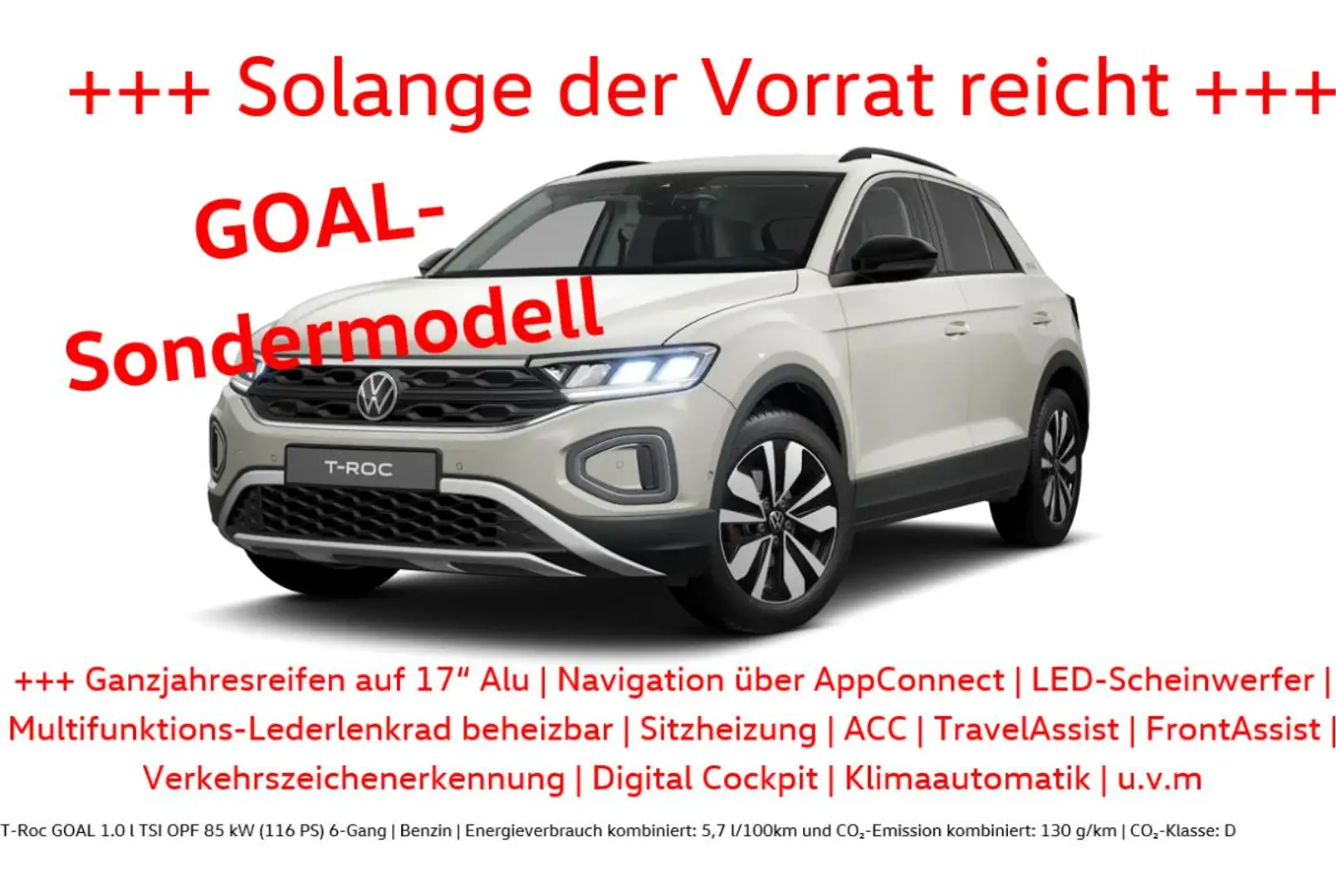 Volkswagen T-Roc GOAL TSI 6-Gang 199,- Grau - 1