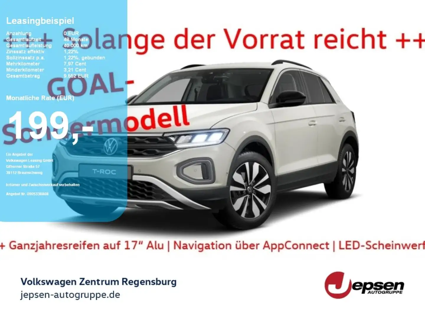 Volkswagen T-Roc GOAL TSI 6-Gang 199,- Grau - 2