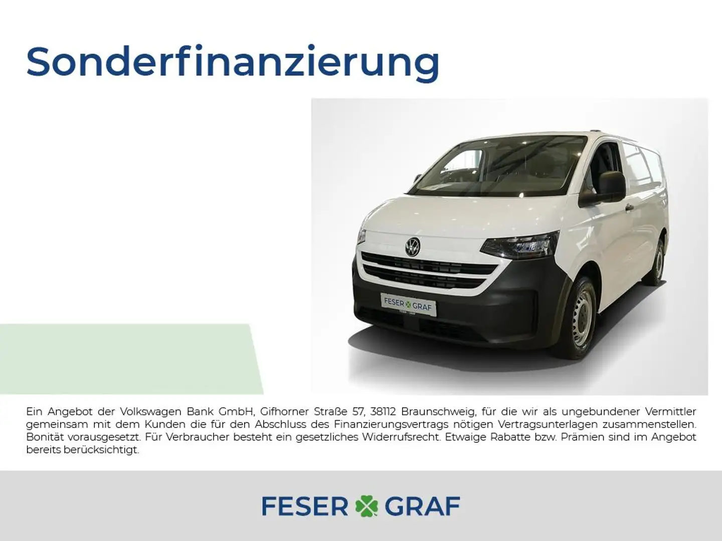 Volkswagen T7 Kastenwagen Kasten KR 2.0 TDI 81kW 6-Gang SG Weiß - 1