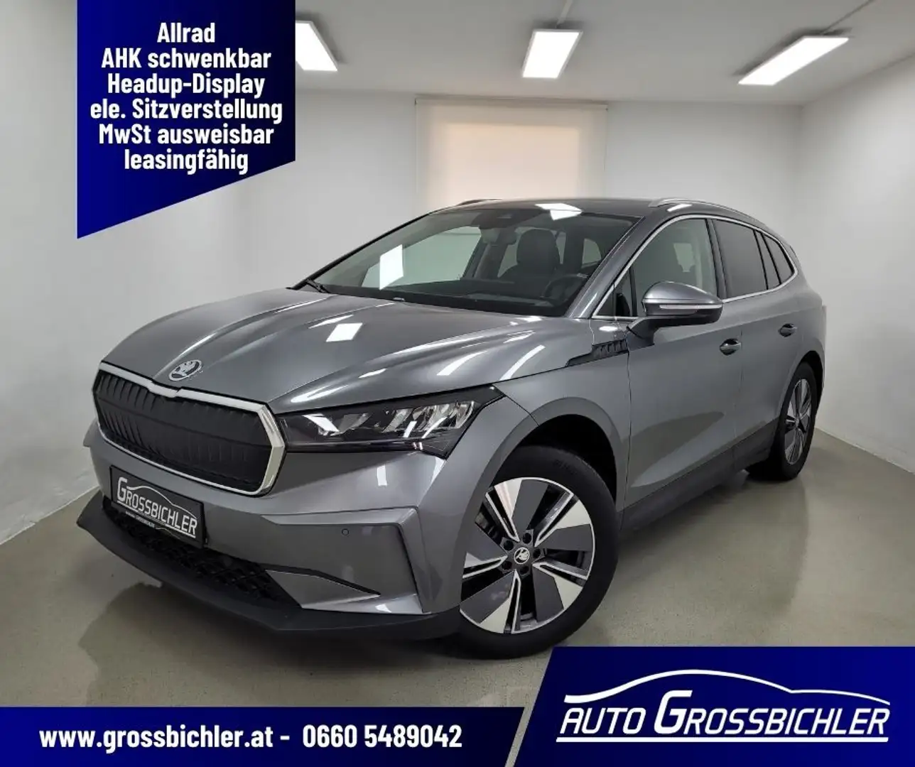 Skoda Enyaq iV 80x 82kWh AHK schwenkbar, Headup, ele. Sitze... Grau - 1