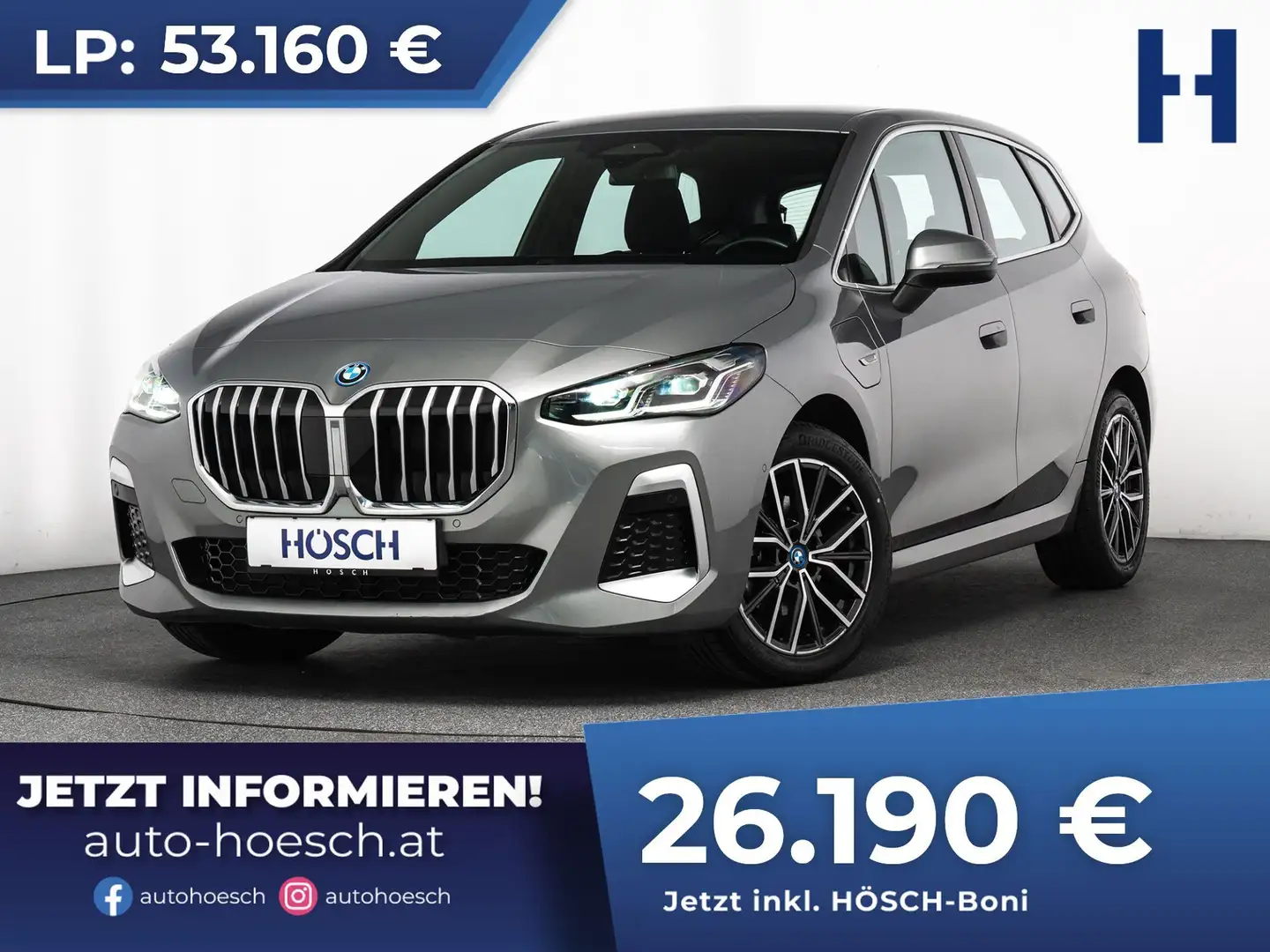 BMW 225 e xDrive Active Tourer M-Sport PREMIUM WENIG KM Grau - 1