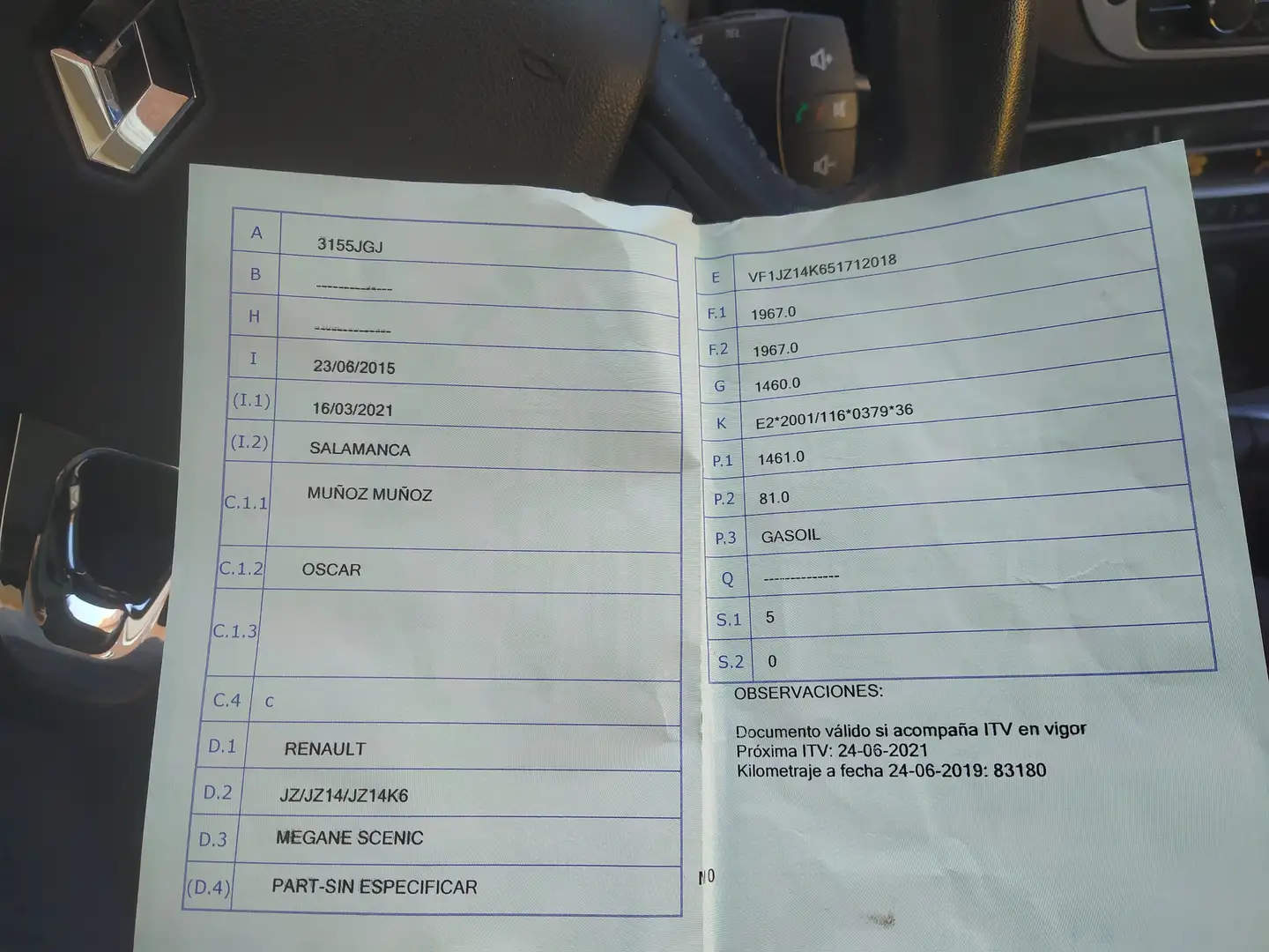 Renault Scenic Scénic 1.5dCi Energy Limited 110 Limited Azul - 2