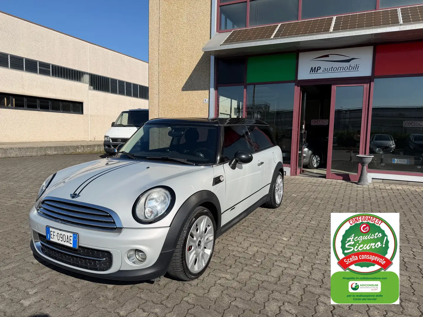 MINI Cooper D Clubman 1.6 112cv FL, OK NEOPATENTATI,TENUTA BENISSIMO Argento - 1