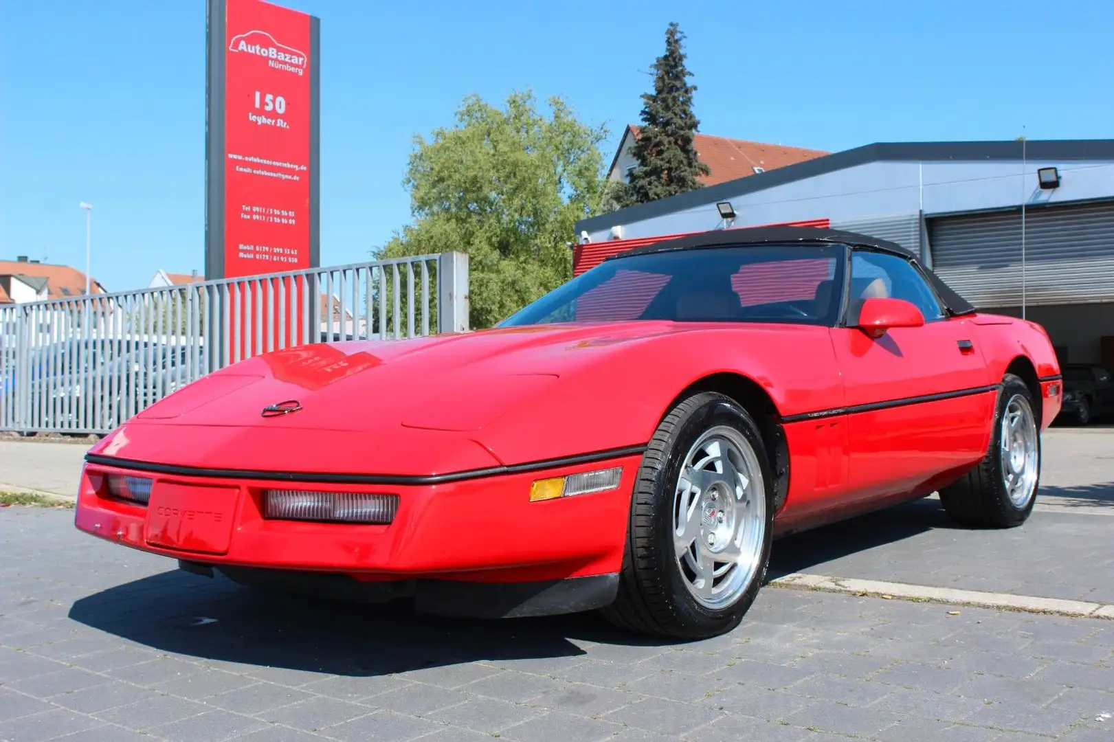 Corvette C4 Cabrio mit braunem Leder / H-Kennzeichen Rot - 1