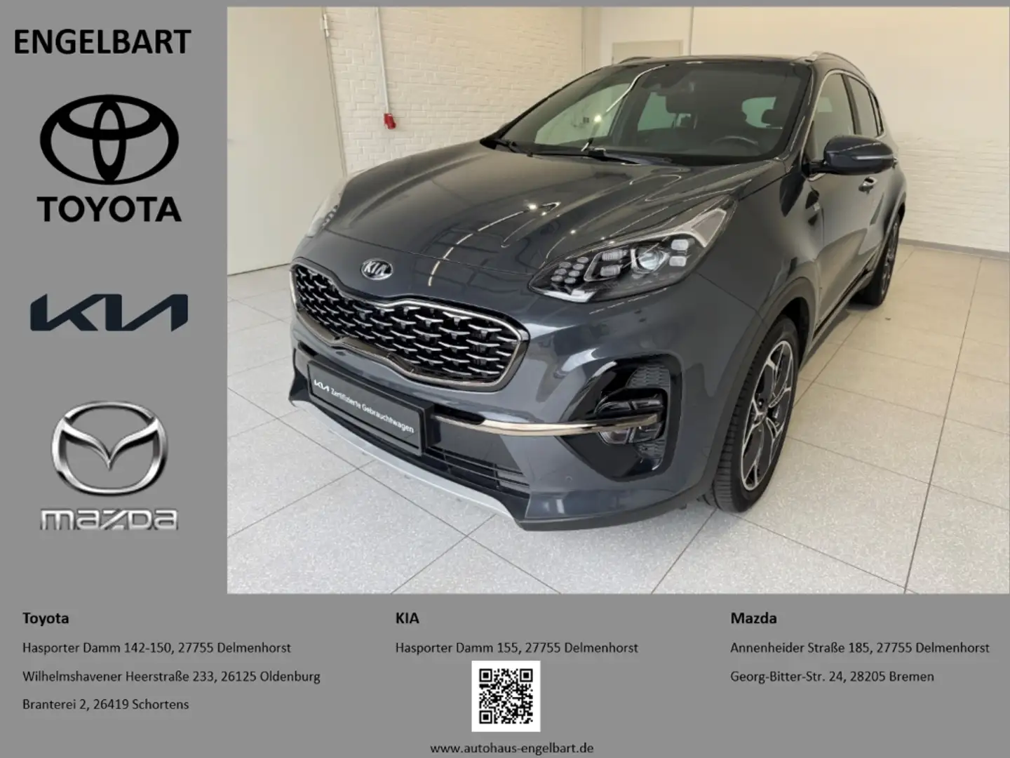 Kia Sportage GT-Line 4WD 2.0 CRDi Leder-Paket Techno-Paket Schi Gris - 1