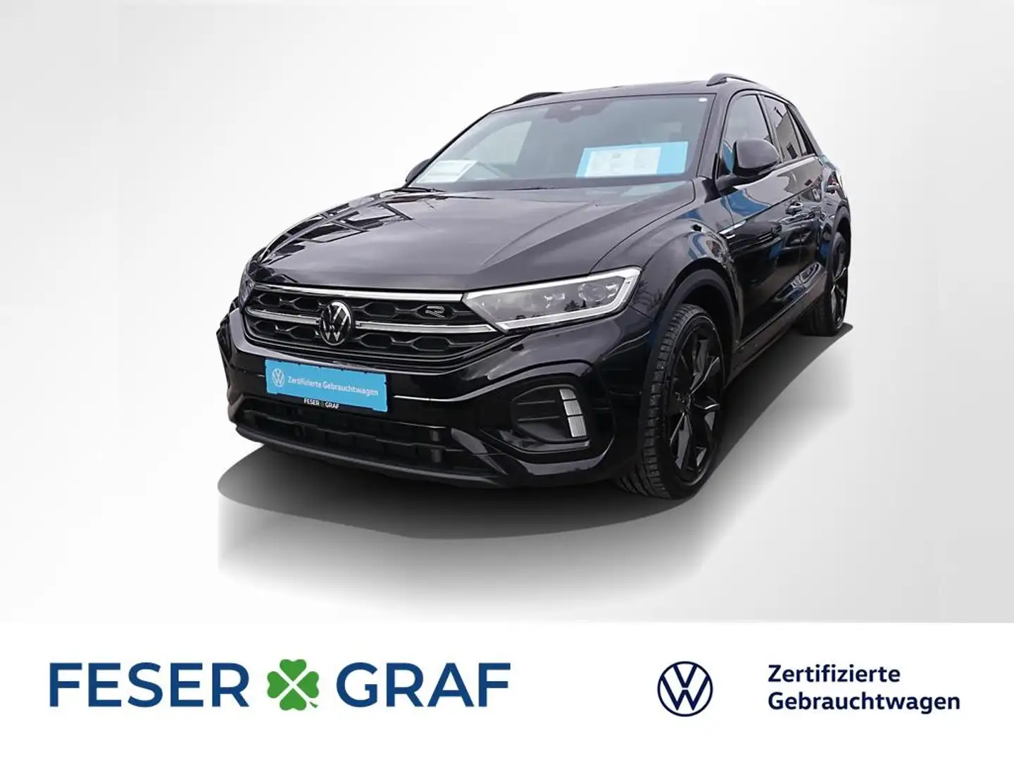 Volkswagen T-Roc 1.5 TSI R-Line Black ACC AHK Nav Pano RüKa Schwarz - 1