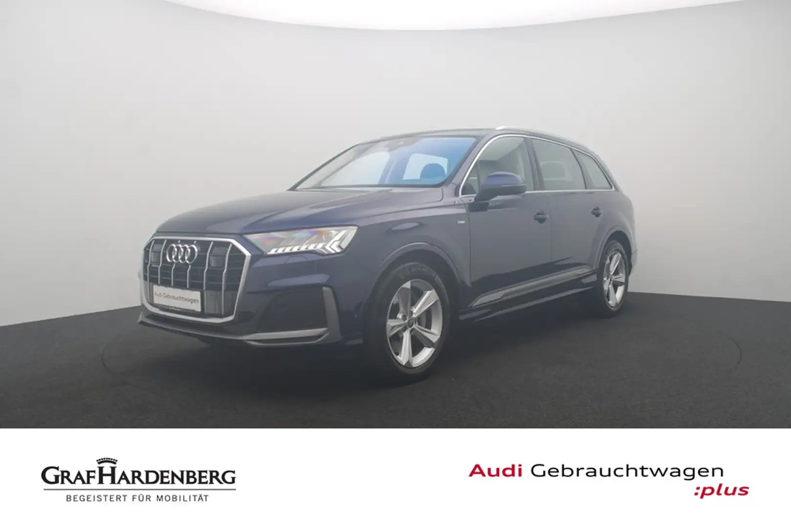 Audi Q7 50 TDI quattro S line Matrix Navi HuD AHK Bleu - 1