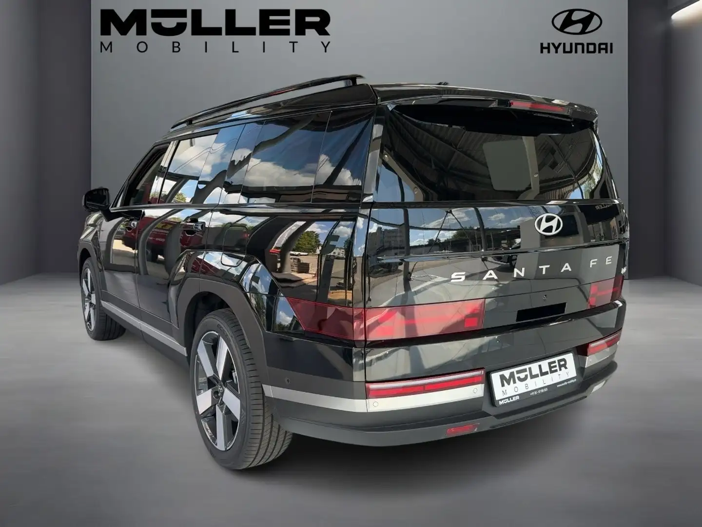 Hyundai SANTA FE 1.6 HEV 4WD Signature HUD|TWA|AHK|Pano Zwart - 2