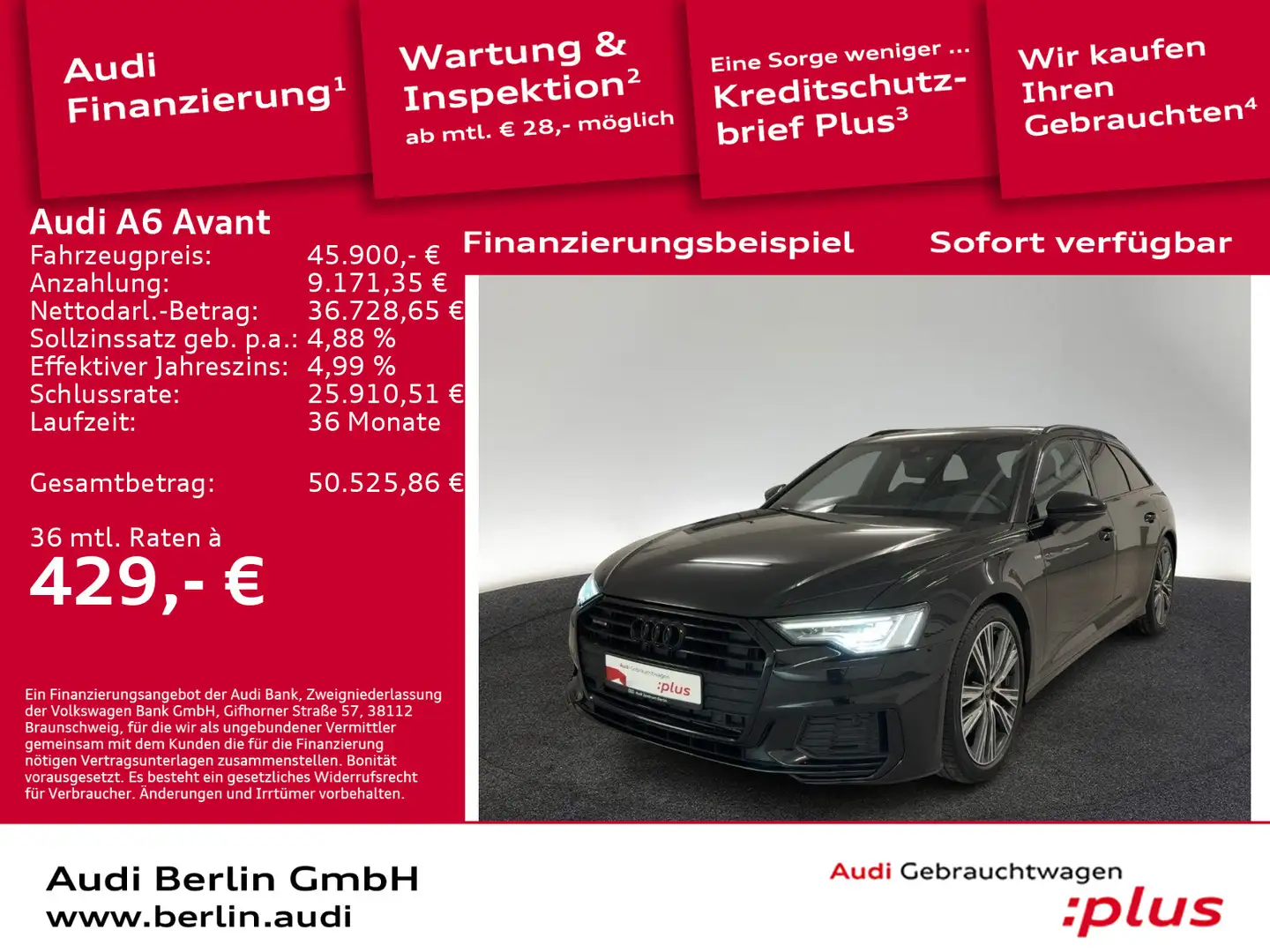 Audi A6 sport 55 TFSI e qu.S tr. MATRIX PANO Schwarz - 1