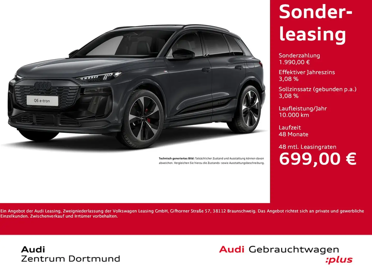 Audi Q6 e-tron quattro S LINE WÄRMEPUMPE PANO B&O AHK Grau - 1