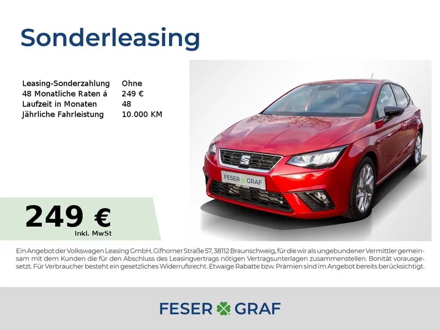 SEAT Ibiza 1.0 TSI DSG FR LED/Navi/ACC/Kessy/Kamera Rot - 1