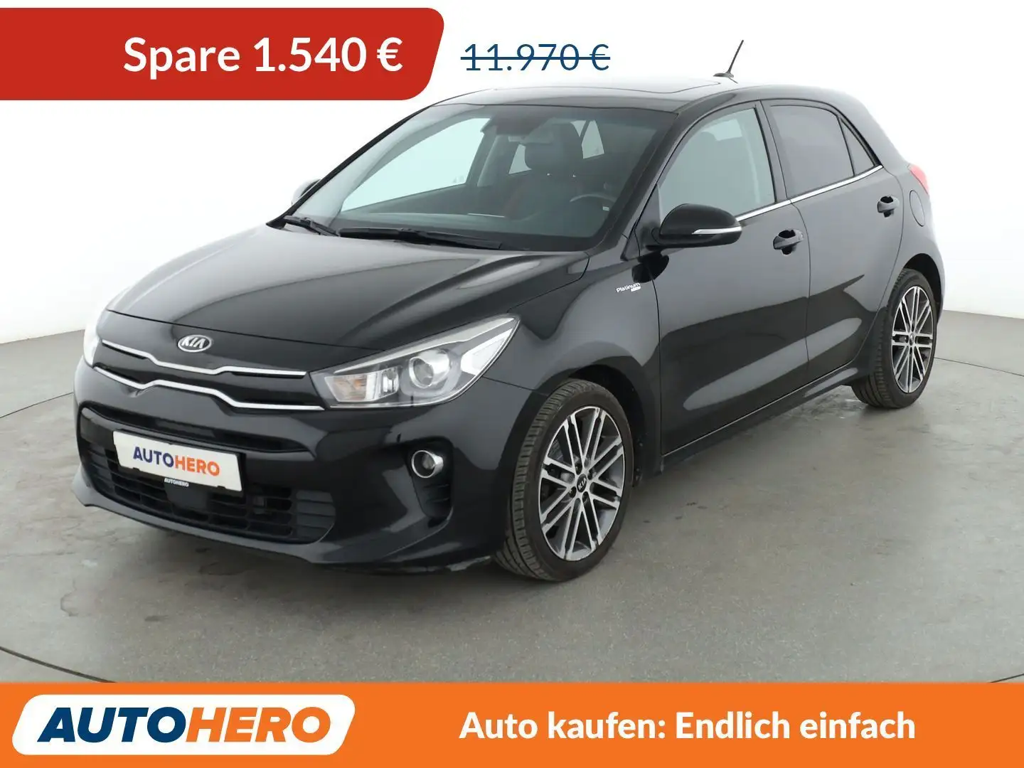 Kia Rio 1.0 TGDI Platinum Edition*NAVI*CAM*SPUR*PDC*SHZ* Schwarz - 1