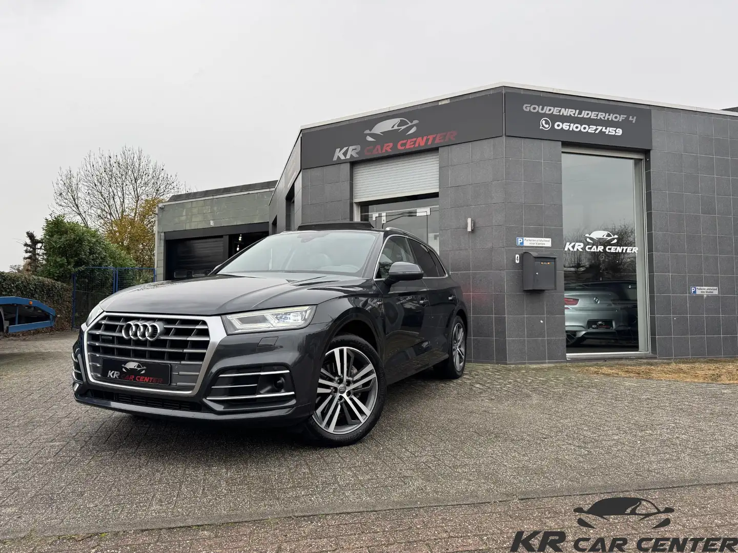 Audi Q5 2.0 TFSI Quattro PANO-HUD-TREKHAAK-CARPLAY Gris - 1