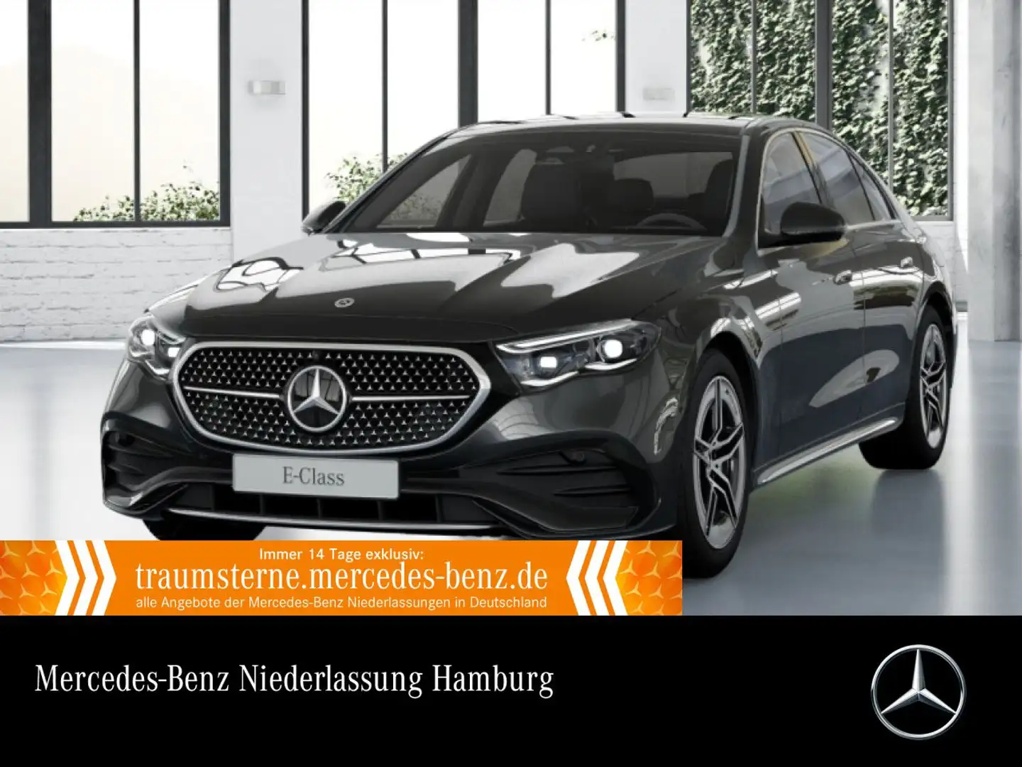 Mercedes-Benz E 300 e Hybrid AMG 360° Pano Burmester Distr. PTS Grau - 1