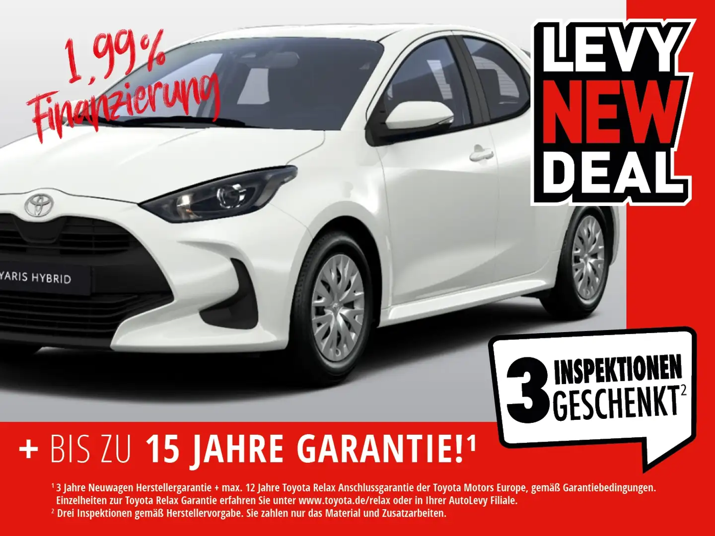 Toyota Yaris 1.5 Hybrid Business *Summer Special 1,99 % Weiß - 1