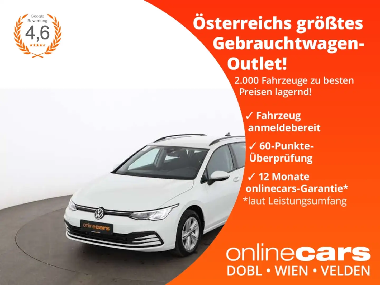Volkswagen Golf Variant Golf VIII Variant 2.0 TDI Life LED RADAR NAVI PDC Weiß - 1