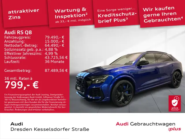 Audi RS Q8 4.0 TFSI Q. AHZV Kamera Navi HUD Pano Matr