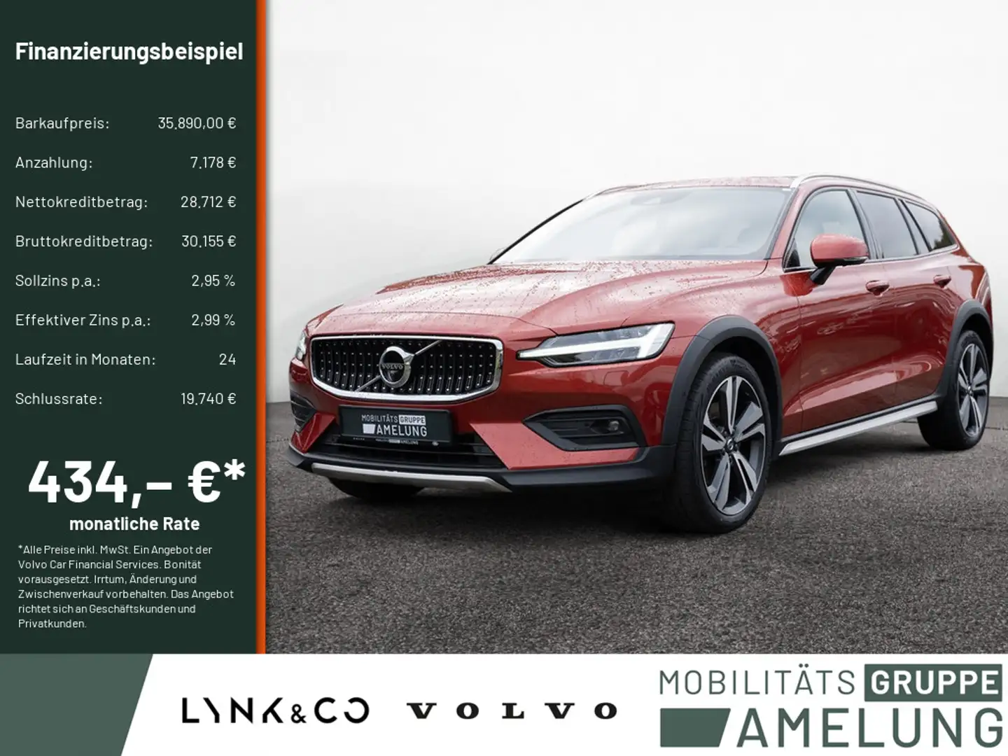 Volvo V60 CC B4 Pro AWD SHZ H/K NAVI AHK LED PANO Rot - 1