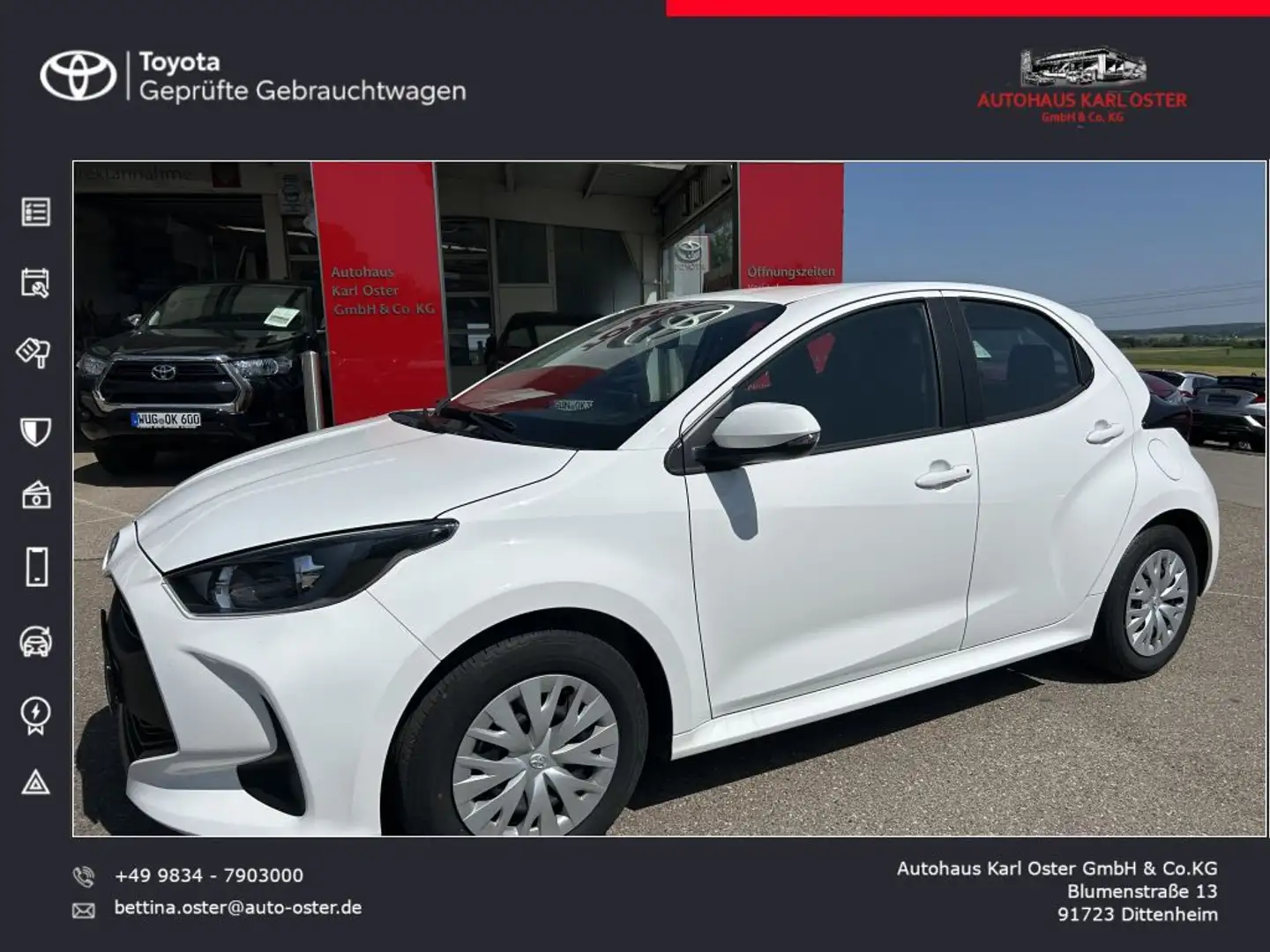 Toyota Yaris 1.0 VVT-i Comfort Blanc - 1