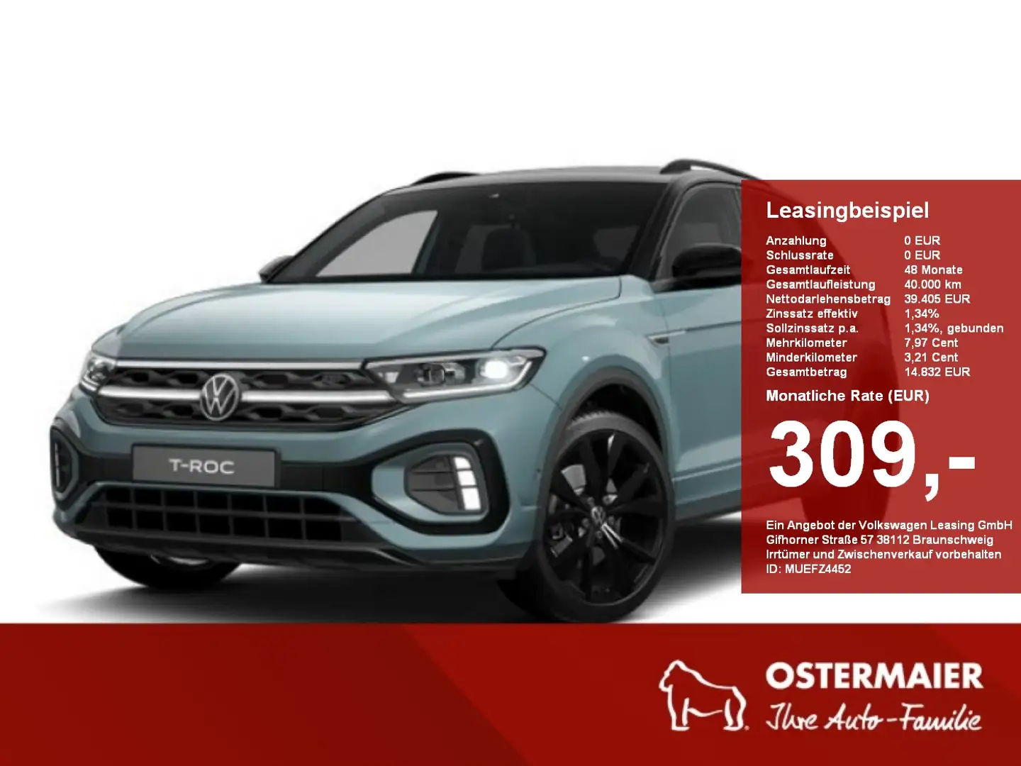 Volkswagen T-Roc R-Line 1.5TSI 150PS DSG 5J-GARANTIE,IQ.LIGHT,ACC,K Schwarz - 1