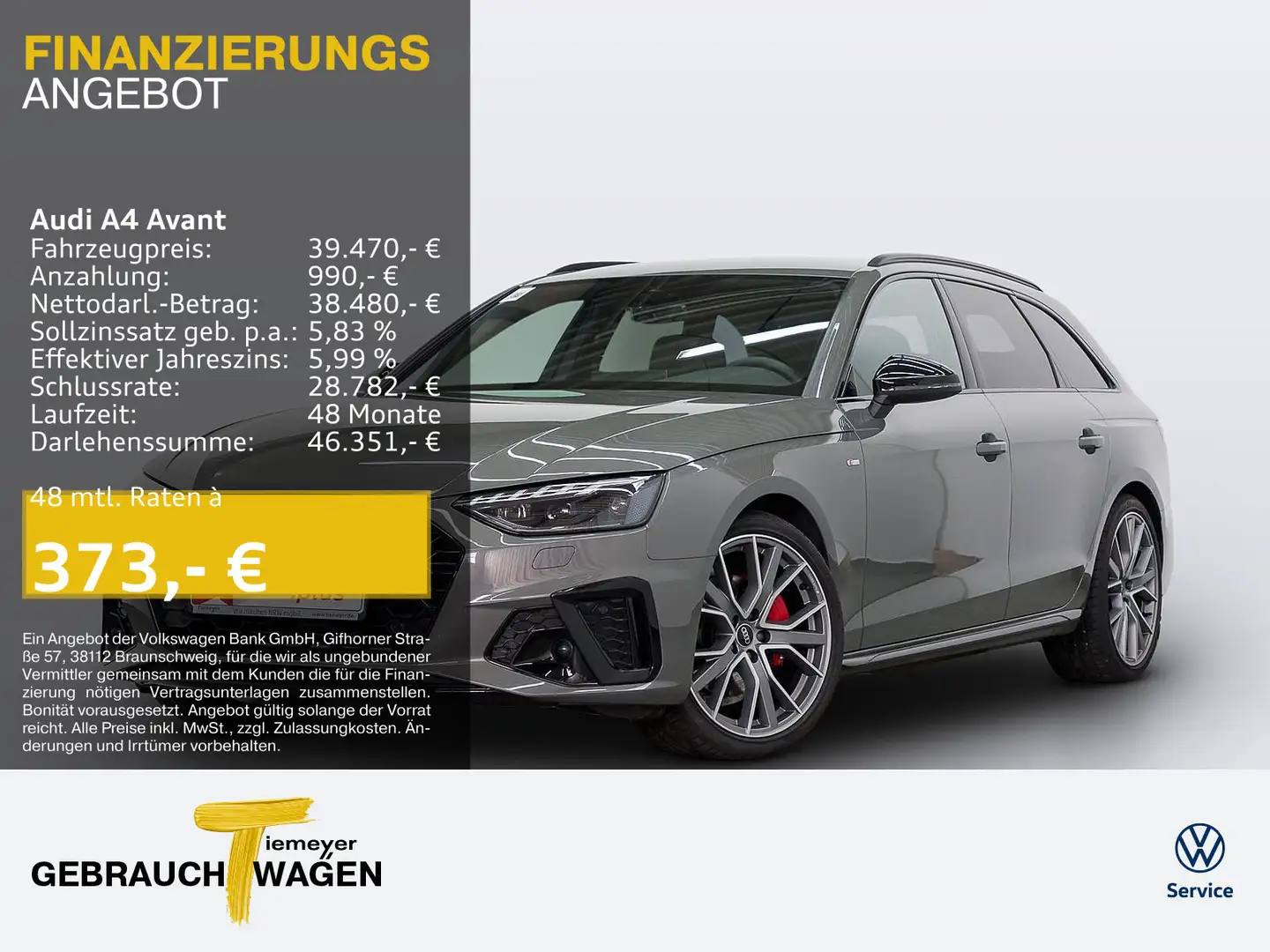 Audi A4 40 TFSI Q 2x S LINE MATRIX KAMERA VIRTU Grau - 1
