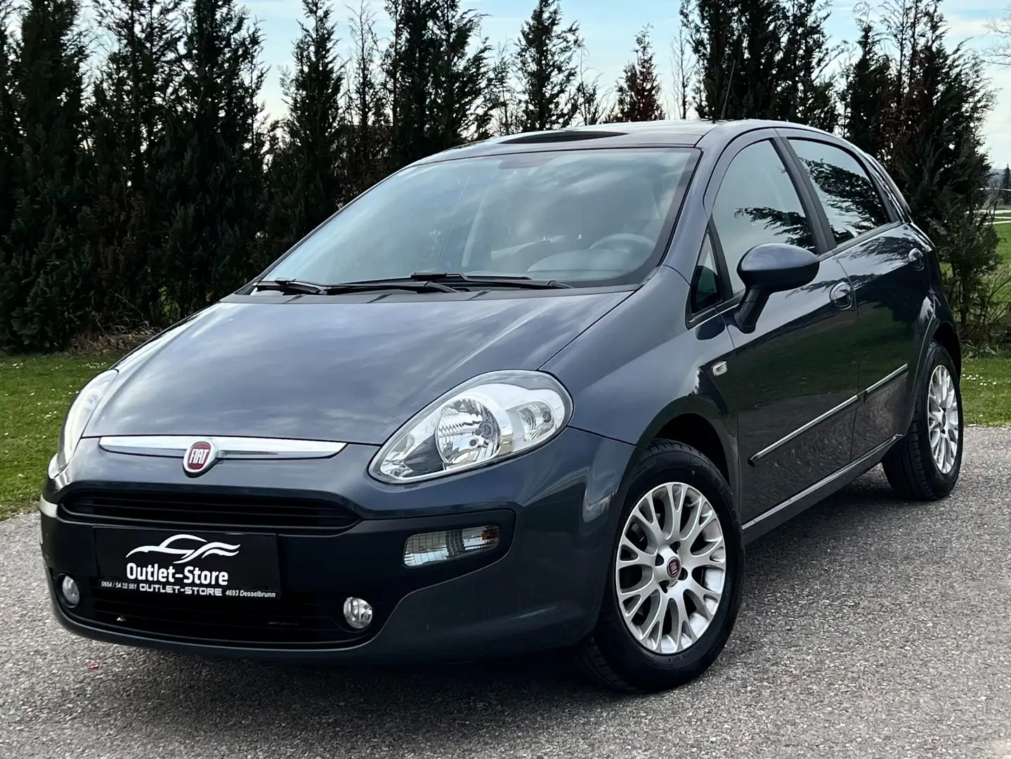 Fiat Punto EVO Dynamic*1.Besitz*Panorama*Tempomat*53.000KM* Blauw - 1