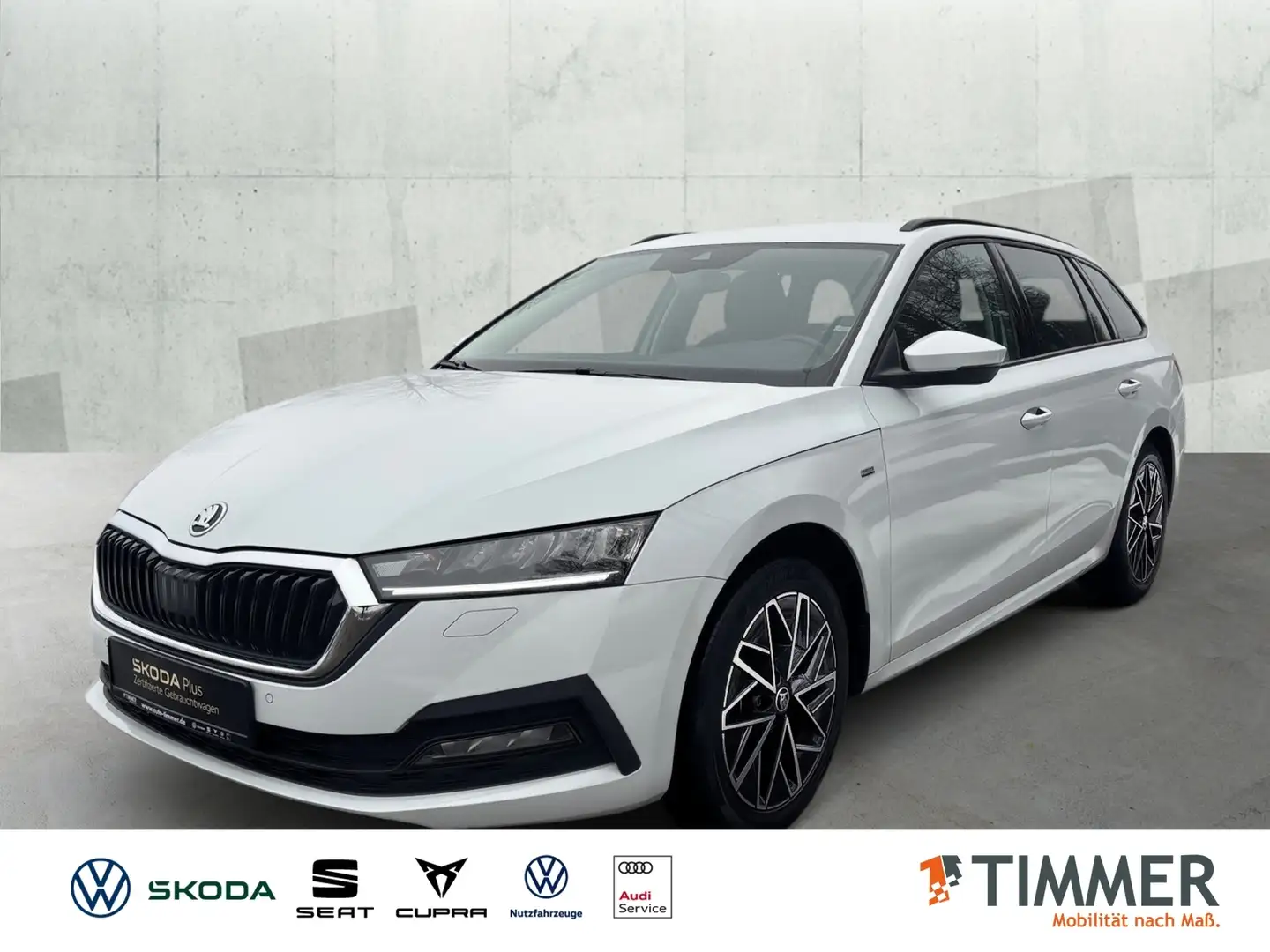 Skoda Octavia Combi 2.0 TDI DSG CLEVER +LED +RKAM +ACC +NAVI +L Weiß - 1