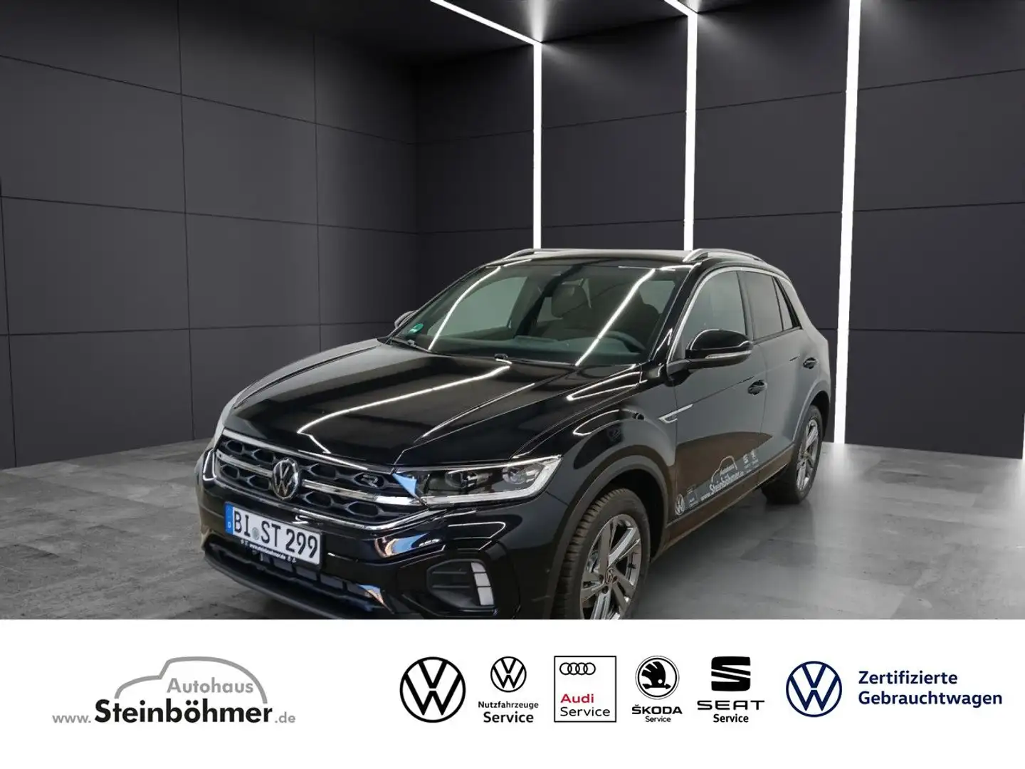 Volkswagen T-Roc R-Line 1.5TSI DSG IQ.Light AHK EasyOpen ACC Schwarz - 1