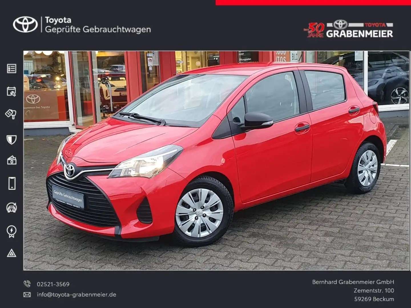 Toyota Yaris 1.0 VVT-i Rot - 1