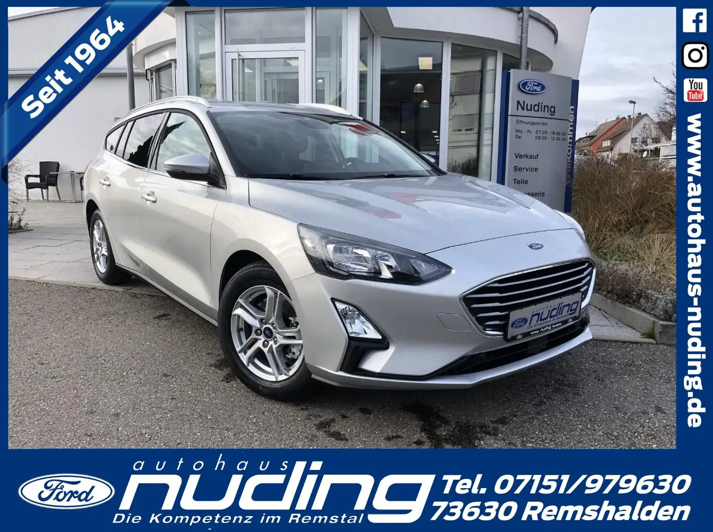Ford Focus Turnier 1.0 EcoBoost Hybrid Cool & Connect Silber - 1