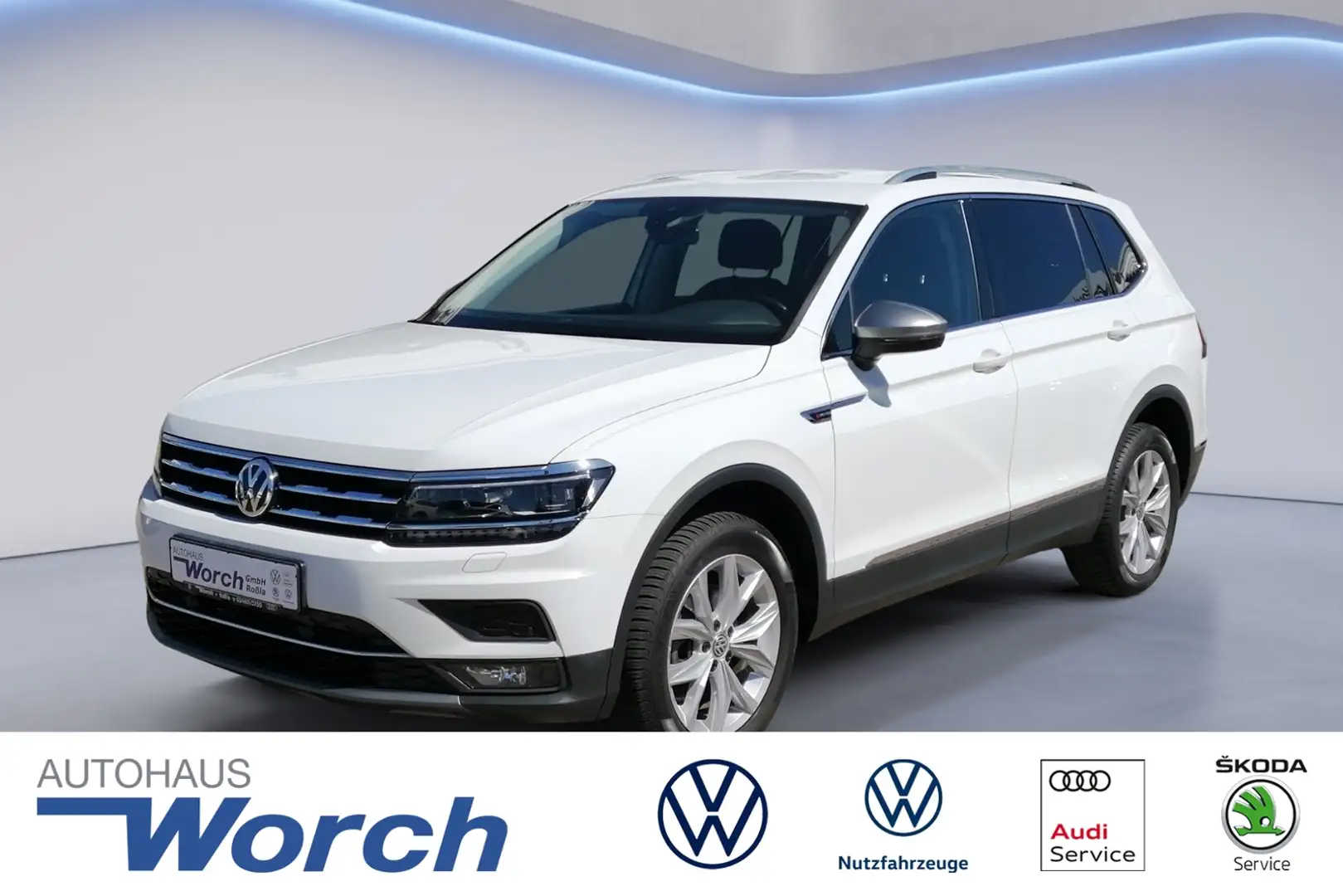Volkswagen Tiguan Allspace 2.0 TDI DSG 4M Highline AHK+NAVI Weiß - 1
