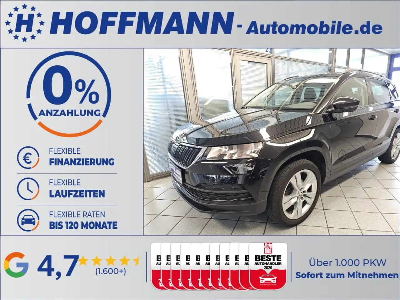 Skoda Karoq Style Leder,Pano-Dach,AHK,Sitzheizung,PDC