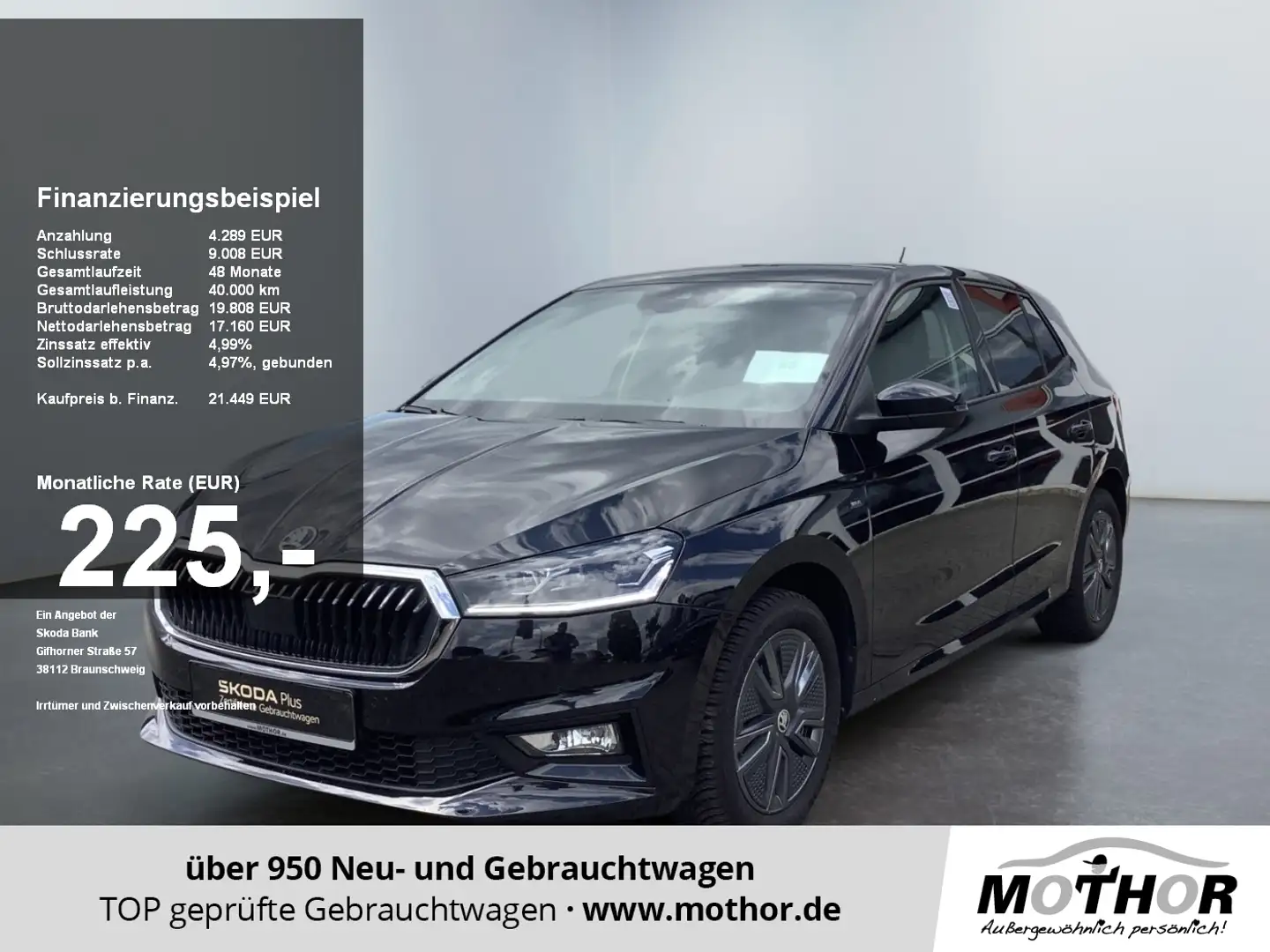 Skoda Fabia Drive  1.0 TSI DSG ACC SHZ LM LED KeyLess Schwarz - 1