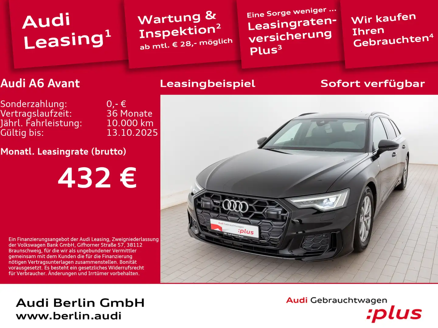 Audi A6 Design S line 45 TFSI qu.S tr. AHK MATR Schwarz - 1