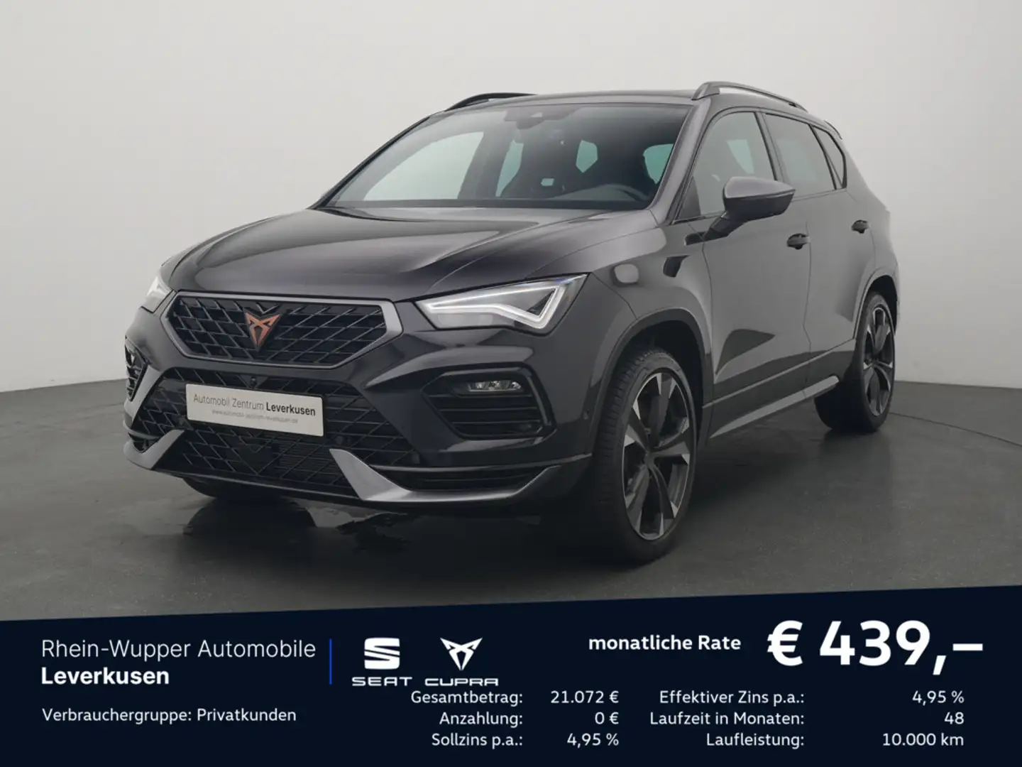 CUPRA Ateca VZ DSG 4Drive SHZ AHK LED PANO 360° Schwarz - 1