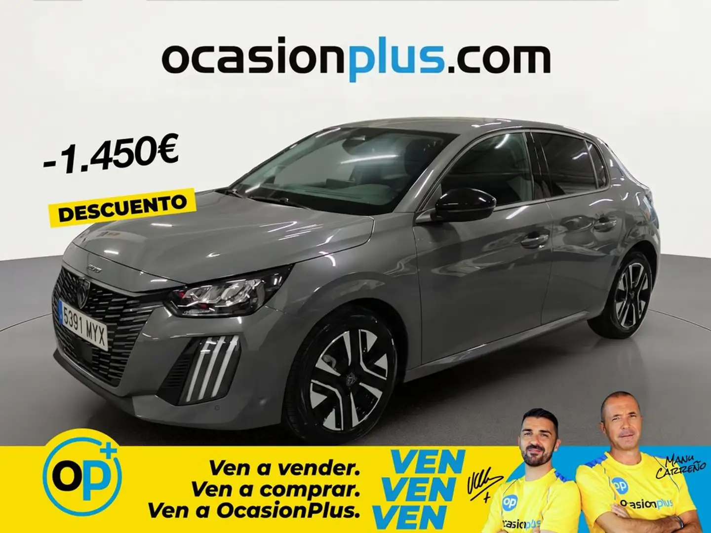 Peugeot 208 1.2 Puretech S&S Allure 100 Gris - 1
