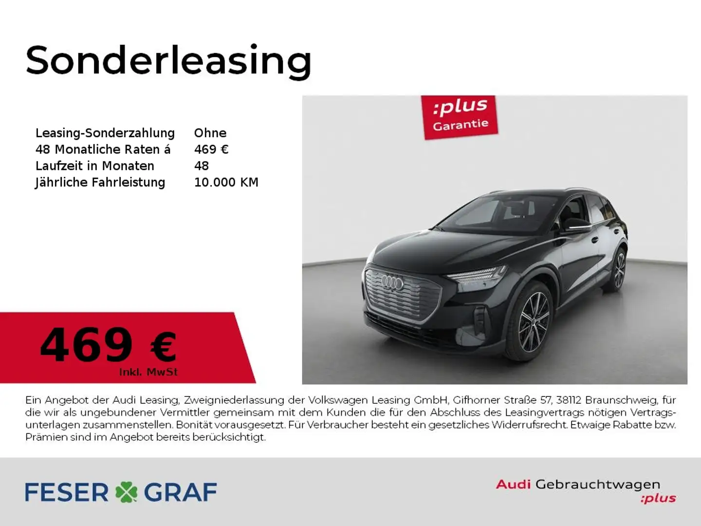 Audi Q4 e-tron 45 e-tron /Matrix/HuD/AHK/Leder/20"/Kamera Schwarz - 1