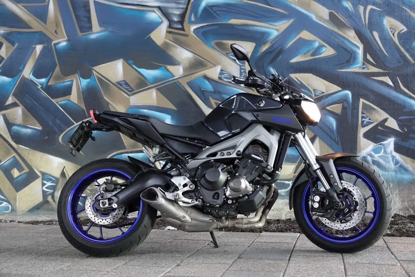 Yamaha MT-09 Zeer nette Yamaha MT-09 + 3 orgi. sleutels! Blauw - 1