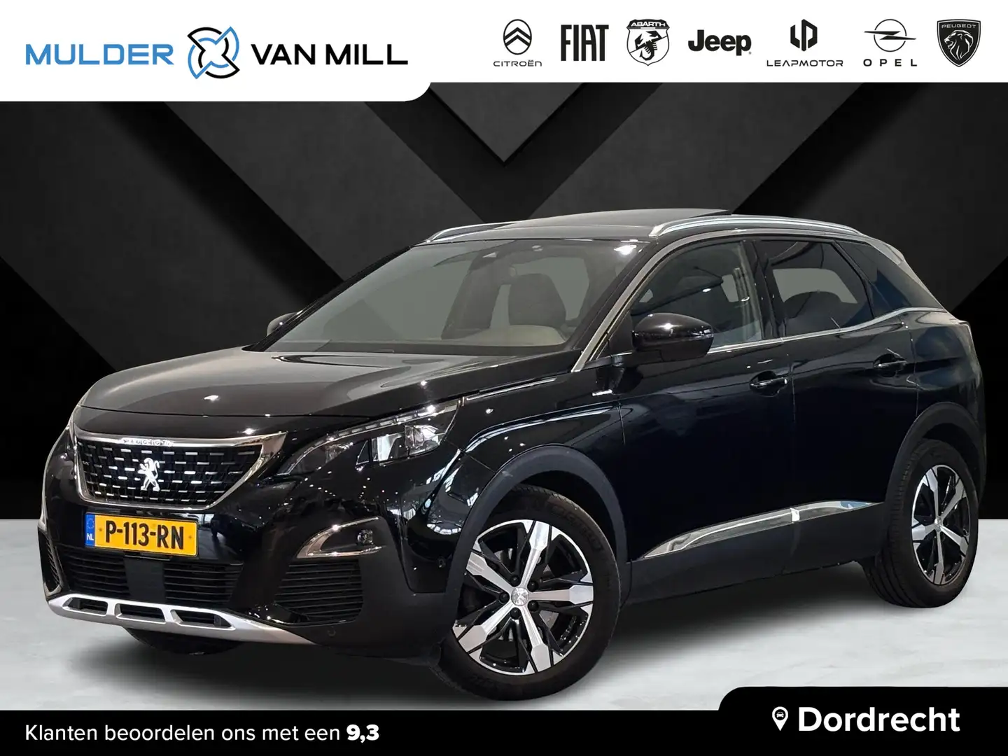 Peugeot 3008 GT-Line 1.6 Turbo 180pk EAT8 | SCHUIF/KANTELDAK | Schwarz - 1