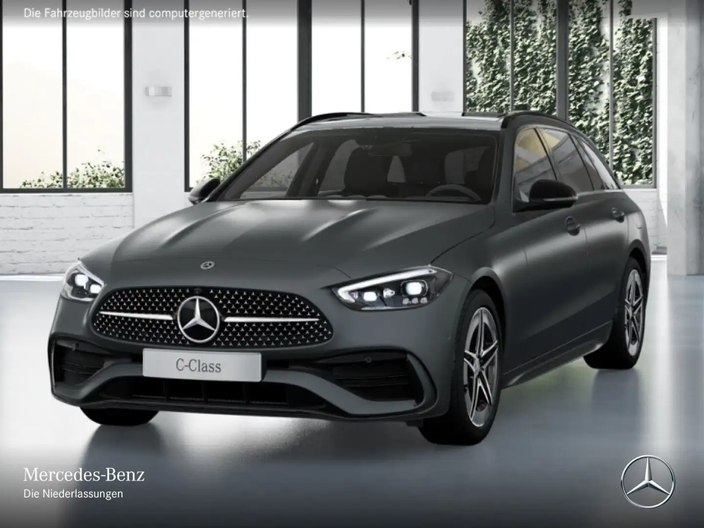 Mercedes-Benz C 300 e T AMG+NIGHT+PANO+360+TOTW+KEYLESS+9G Grau - 2